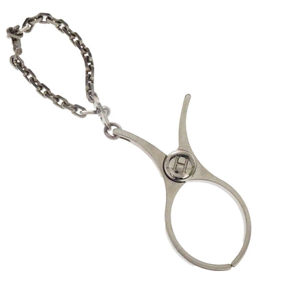 Hermes Filou Glove Holder Clip Silver Small Good