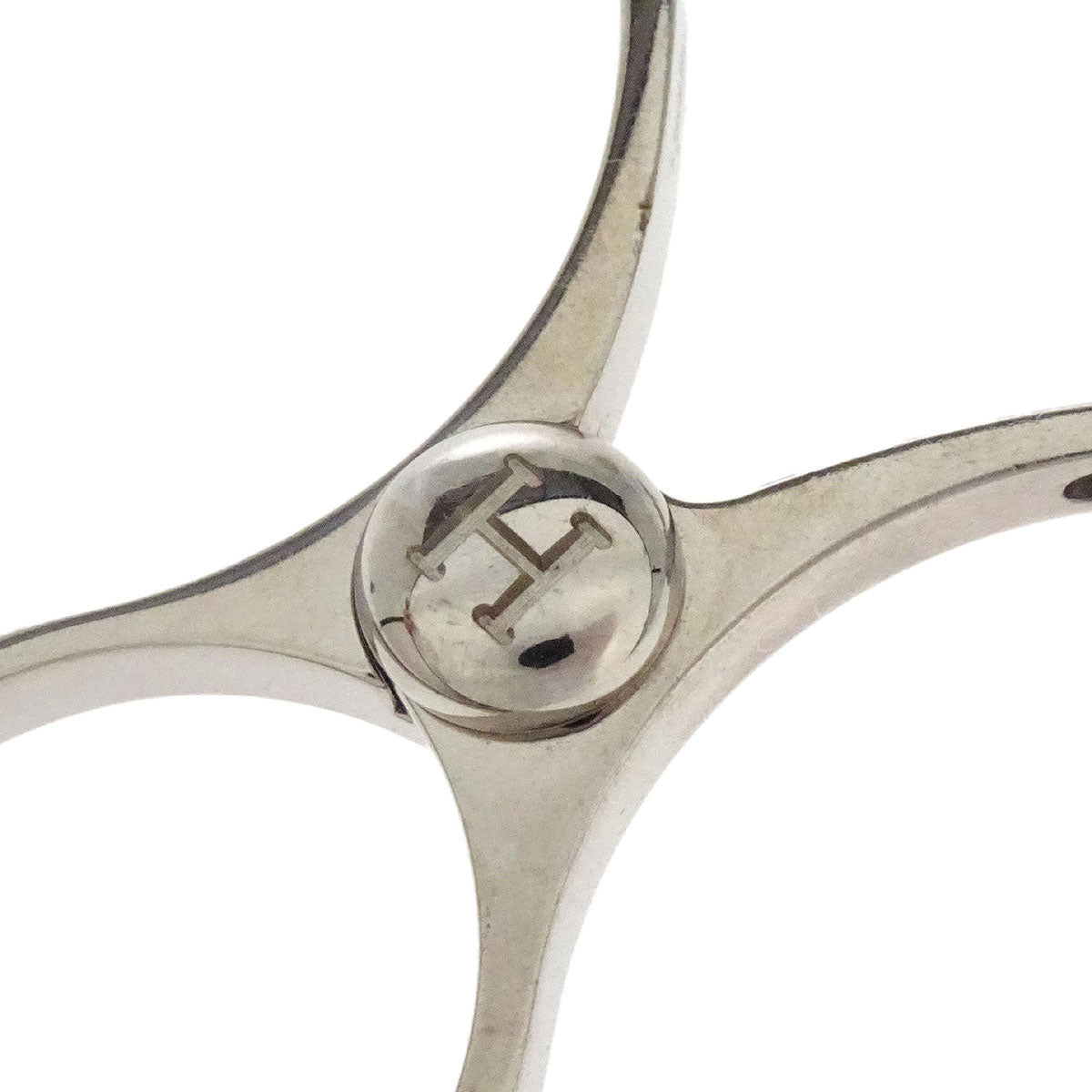 Hermes Filou Glove Holder Clip Silver Small Good