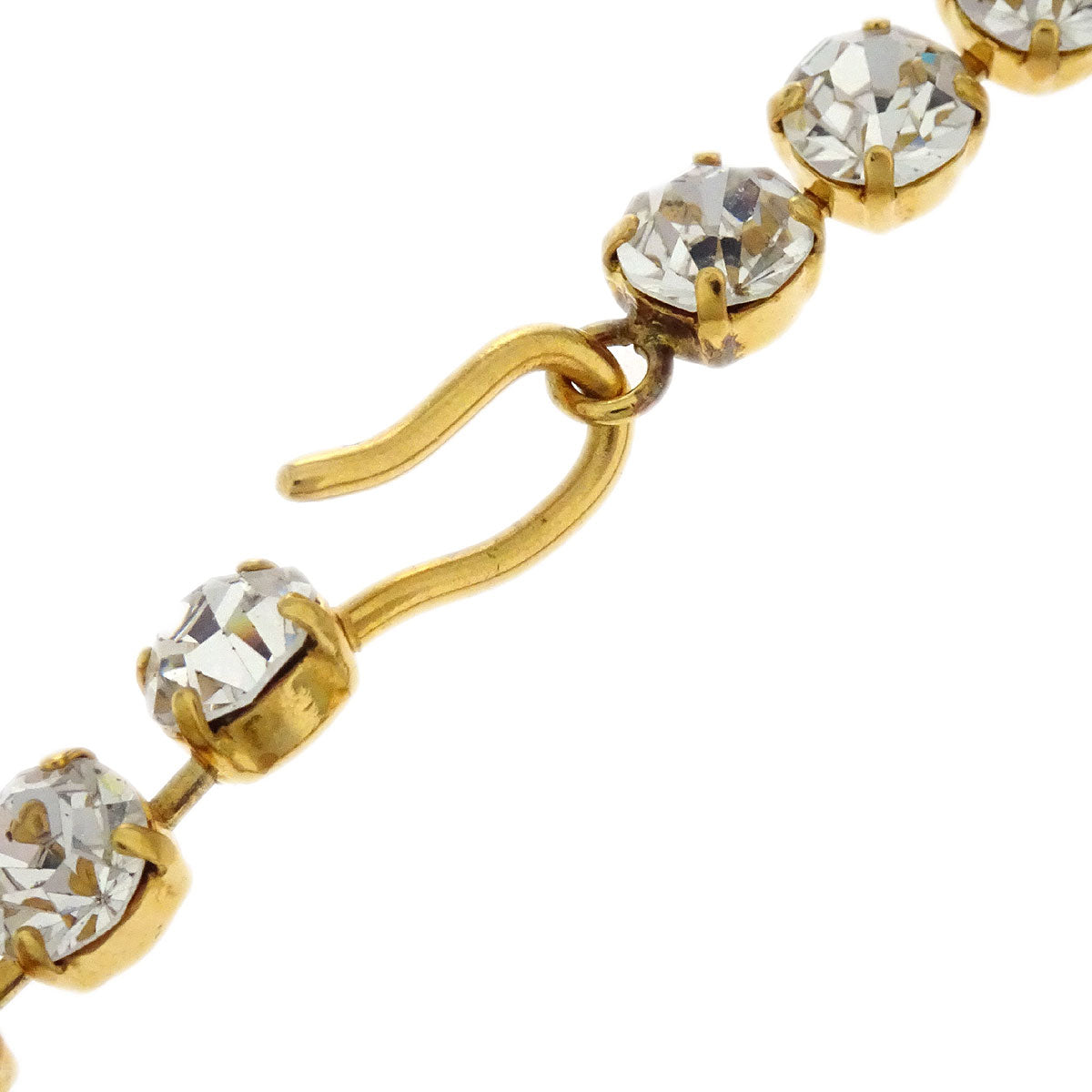 Chanel CC Chain Pendant Necklace Gold Rhinestone 96P