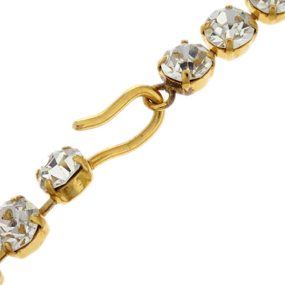 Chanel CC Chain Pendant Necklace Gold Rhinestone 96P