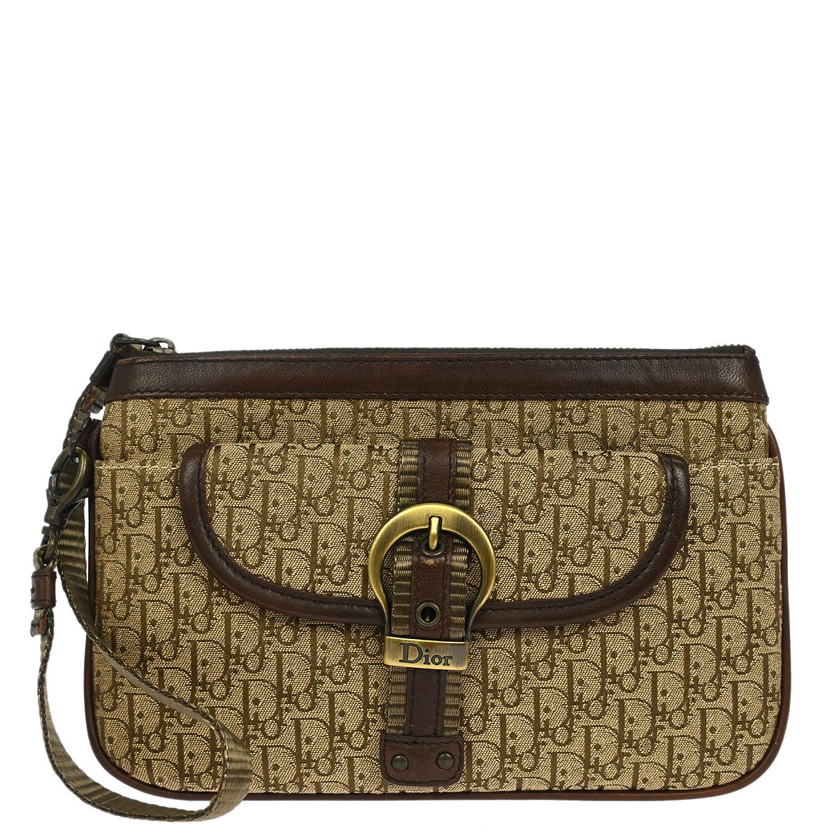 Christian Dior Brown Trotter Clutch Bag