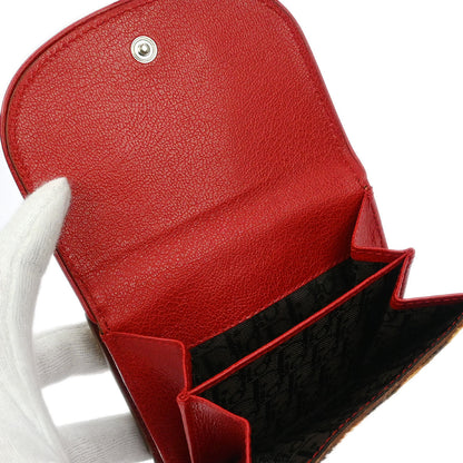 Christian Dior * Brown Pony Hair Leopard Print Wallet