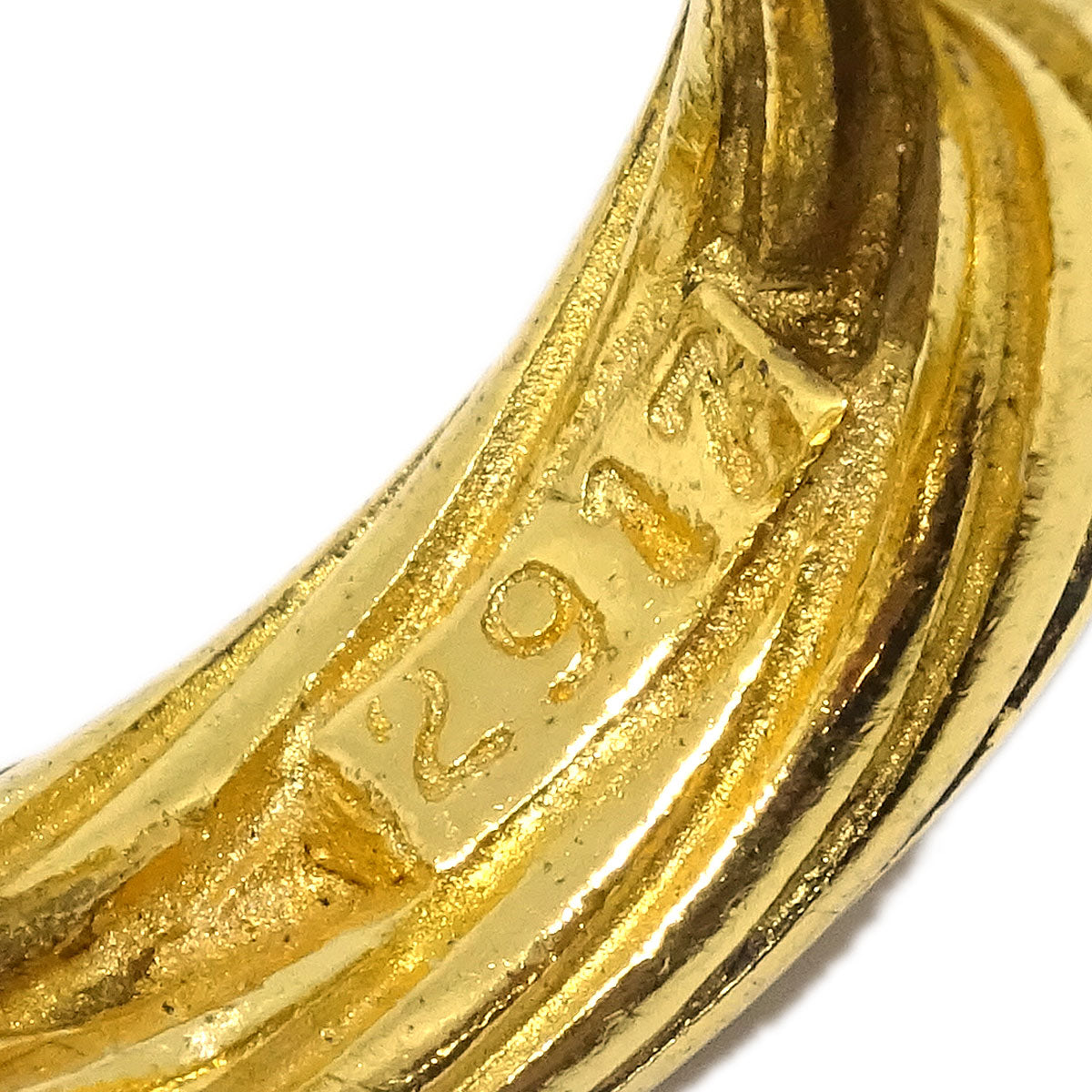 Chanel Dangle Hoop Earrings Clip-On Gold 2917/93P