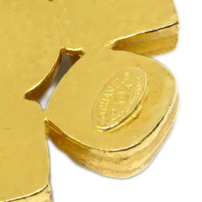 Chanel Brooch Pin Gold Brown 97A