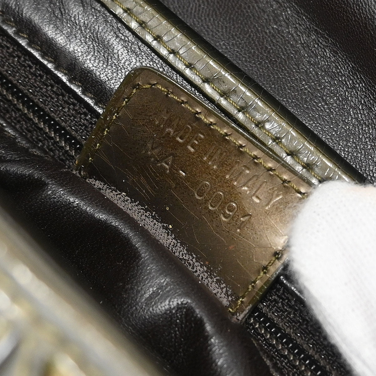 Christian Dior * Green Python Saddle Handbag