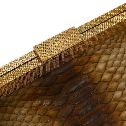 Prada * Brown Python Clutch Shoulder Bag