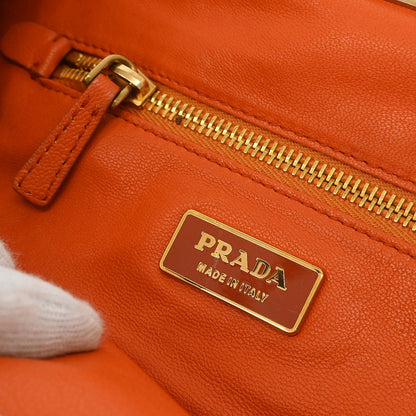 Prada * Brown Python Clutch Shoulder Bag