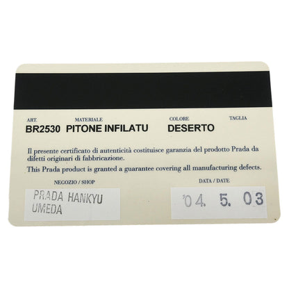 Prada * Brown Python Clutch Shoulder Bag