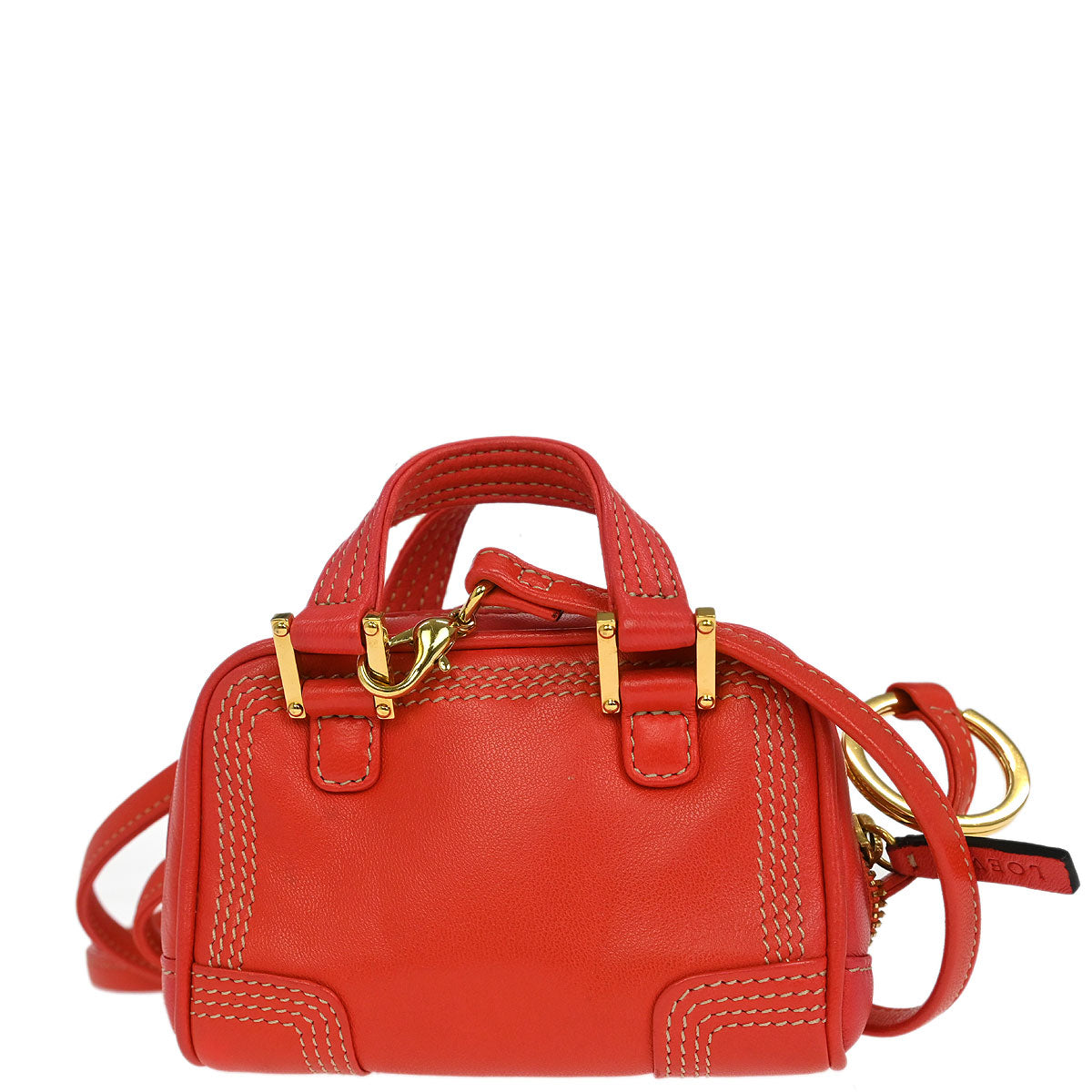 Loewe * Pink Leather Mini Amazona Contenedor Pouch Bag