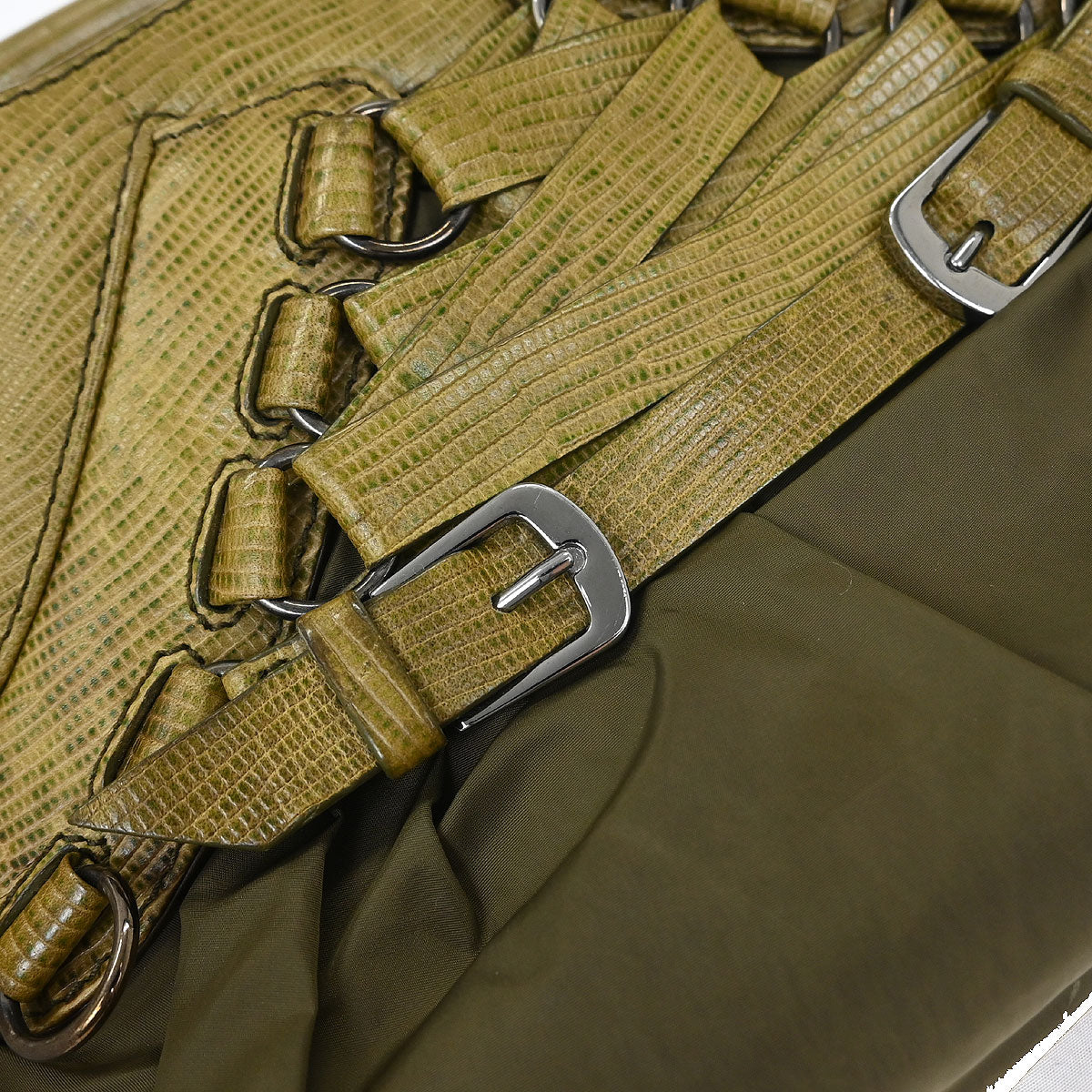 Christian Dior * Green Lizard Corset Ballet Bag Handbag