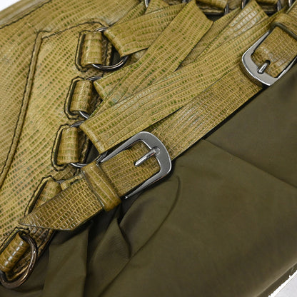 Christian Dior * Green Lizard Corset Ballet Bag Handbag