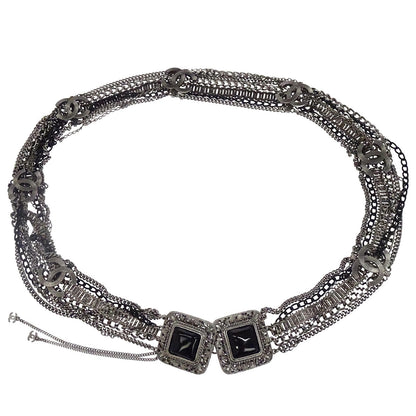 Chanel Chain Belt Silver Gripoix 09P Small Good