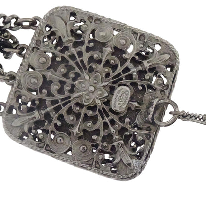 Chanel Chain Belt Silver Gripoix 09P Small Good