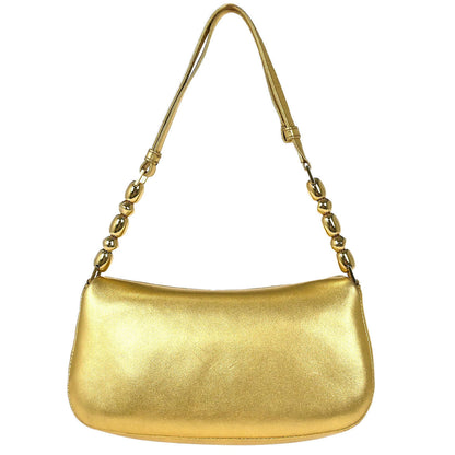 Christian Dior * Gold Ostrich Malice Handbag