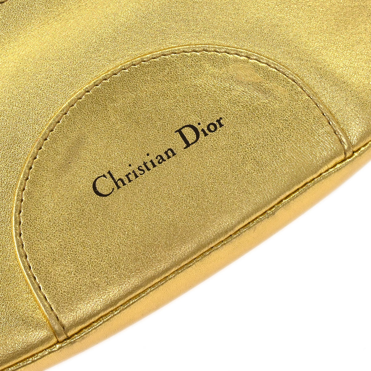 Christian Dior * Gold Ostrich Malice Handbag
