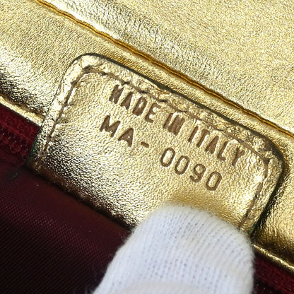 Christian Dior * Gold Ostrich Malice Handbag