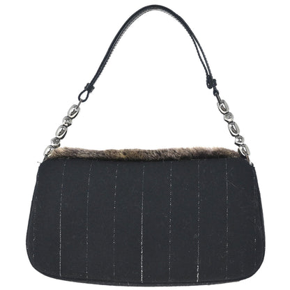 Christian Dior * Brown Rabbit Fur Malice Handbag