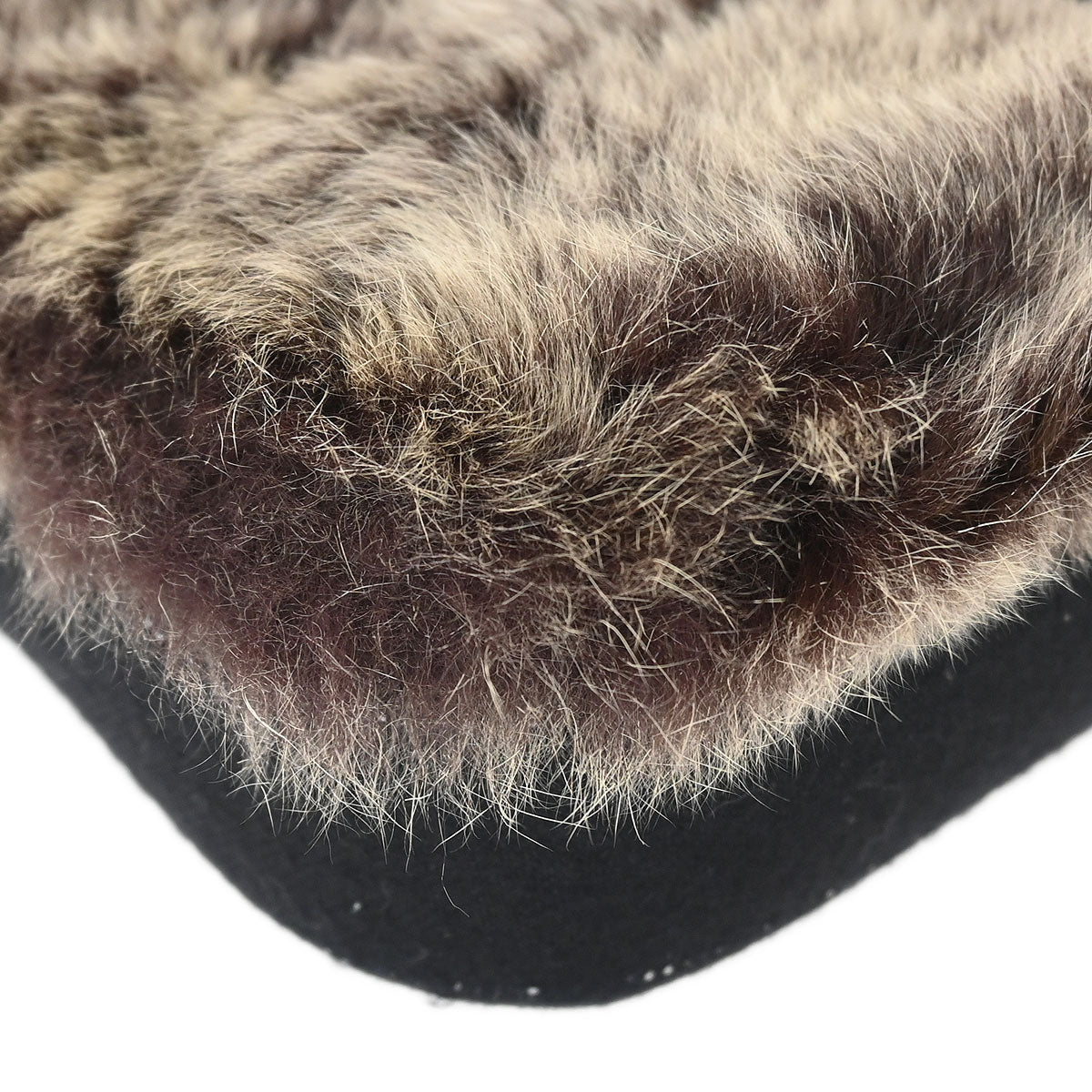 Christian Dior * Brown Rabbit Fur Malice Handbag