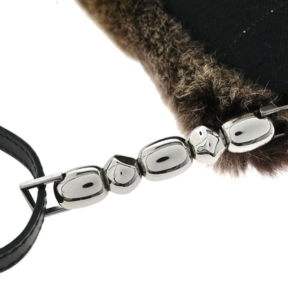 Christian Dior * Brown Rabbit Fur Malice Handbag