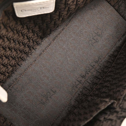 Christian Dior White Floral Embroidered Tote Bag