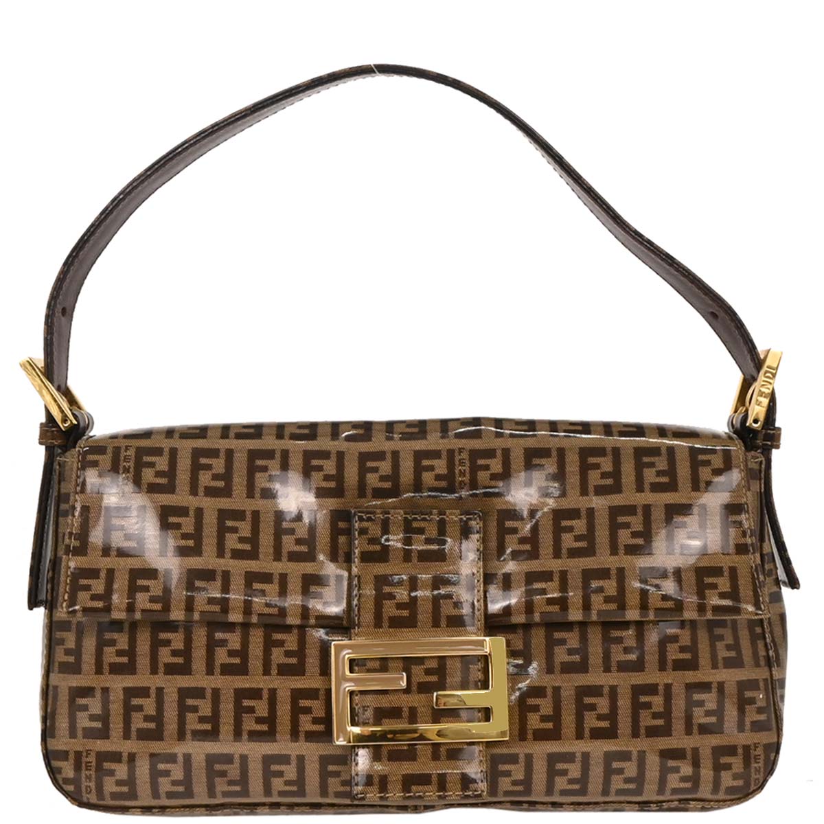 Fendi Brown Zucchino Baguette Handbag