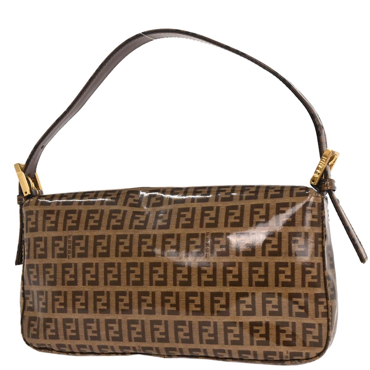 Fendi Brown Zucchino Baguette Handbag