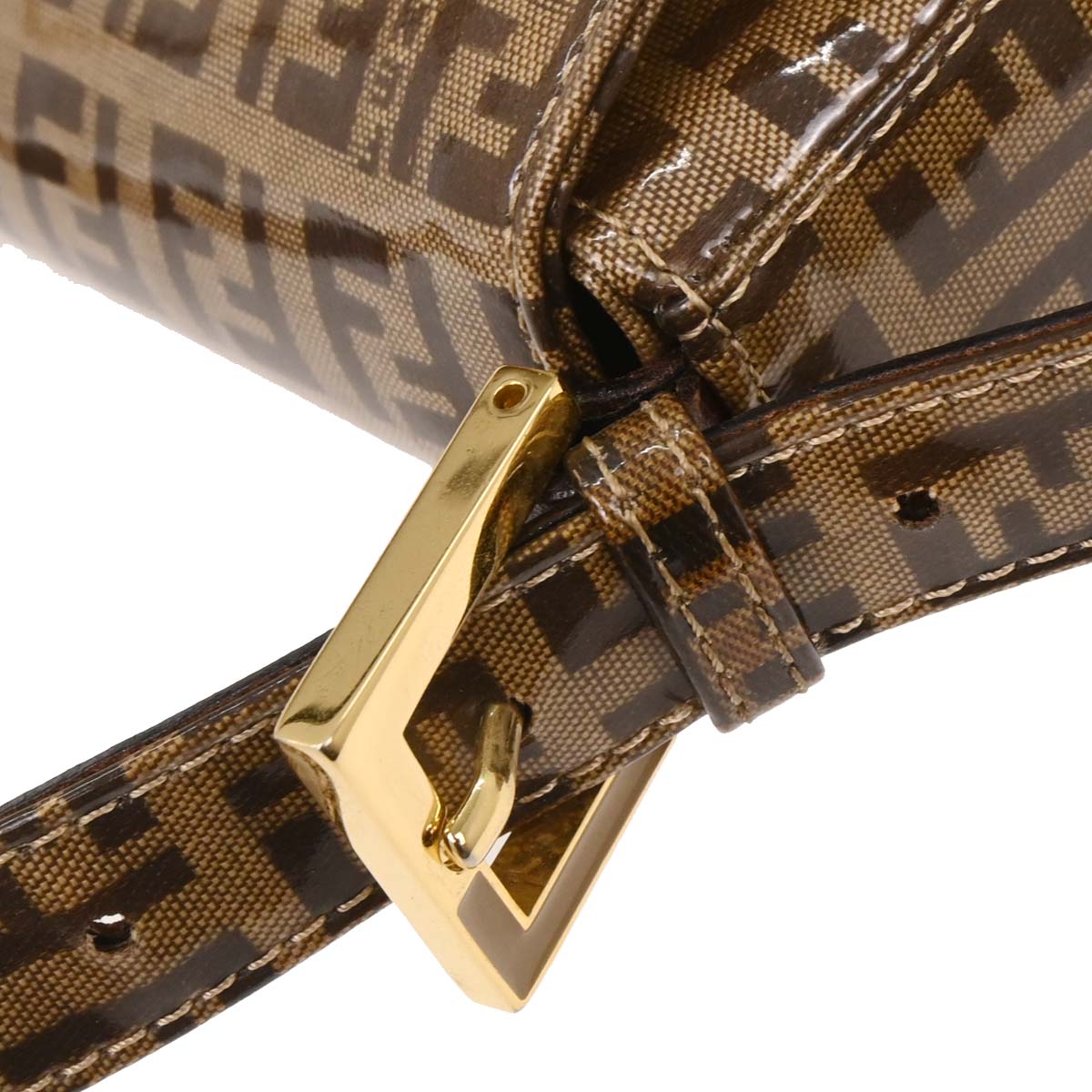 Fendi Brown Zucchino Baguette Handbag