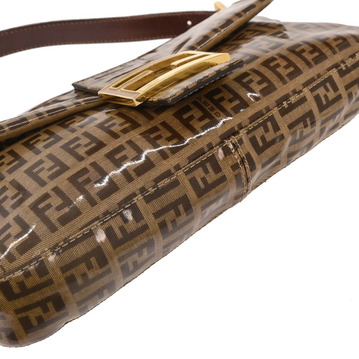 Fendi Brown Zucchino Baguette Handbag