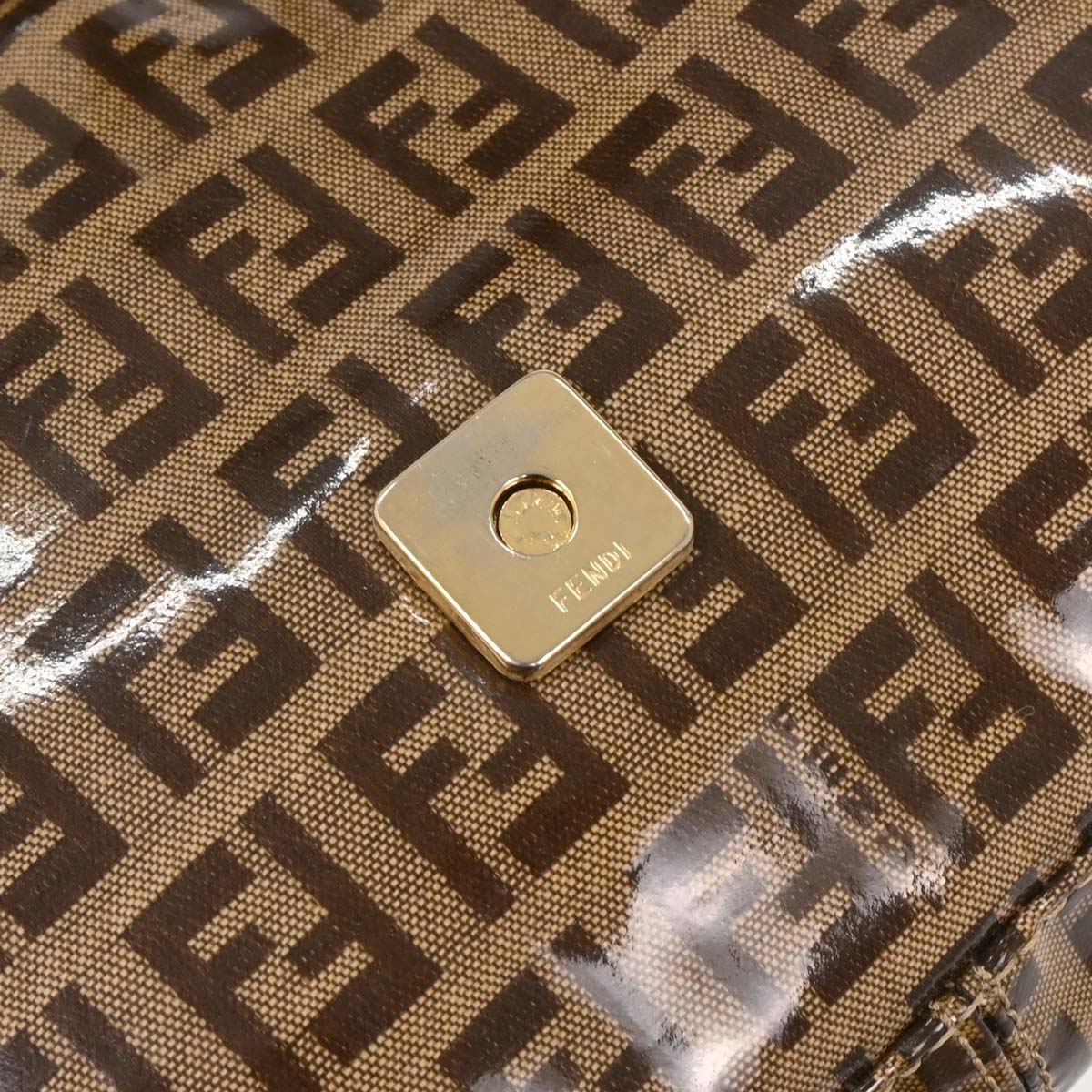 Fendi Brown Zucchino Baguette Handbag