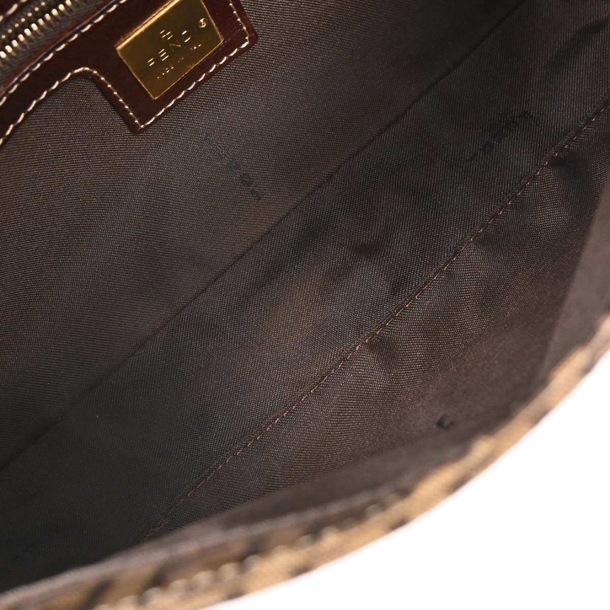 Fendi Brown Zucchino Baguette Handbag