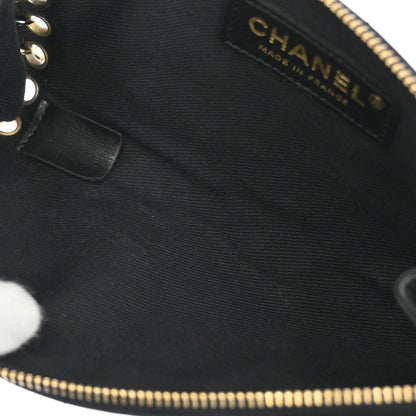 Chanel 2006-2008 Black Lambskin Choco Bar Shoulder Bag