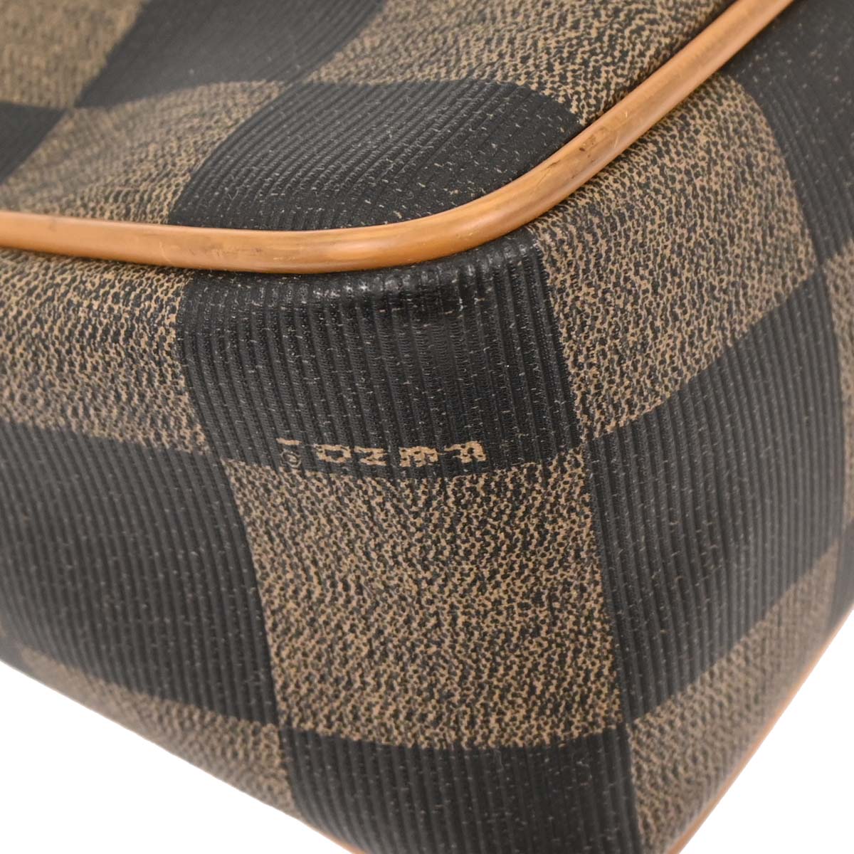 Fendi Brown Black Pequin Check Shoulder Bag