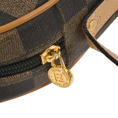 Fendi Brown Black Pequin Check Shoulder Bag