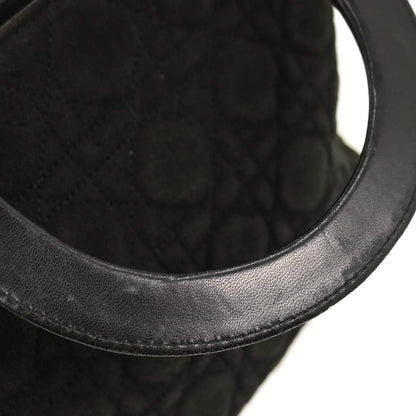 Christian Dior Black Suede Medium Lady Dior Cannage 2way Shoulder Handbag