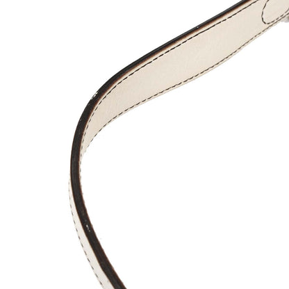 Christian Dior White Leather Saddle Handbag