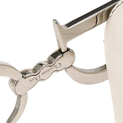 Christian Dior White Leather Saddle Handbag