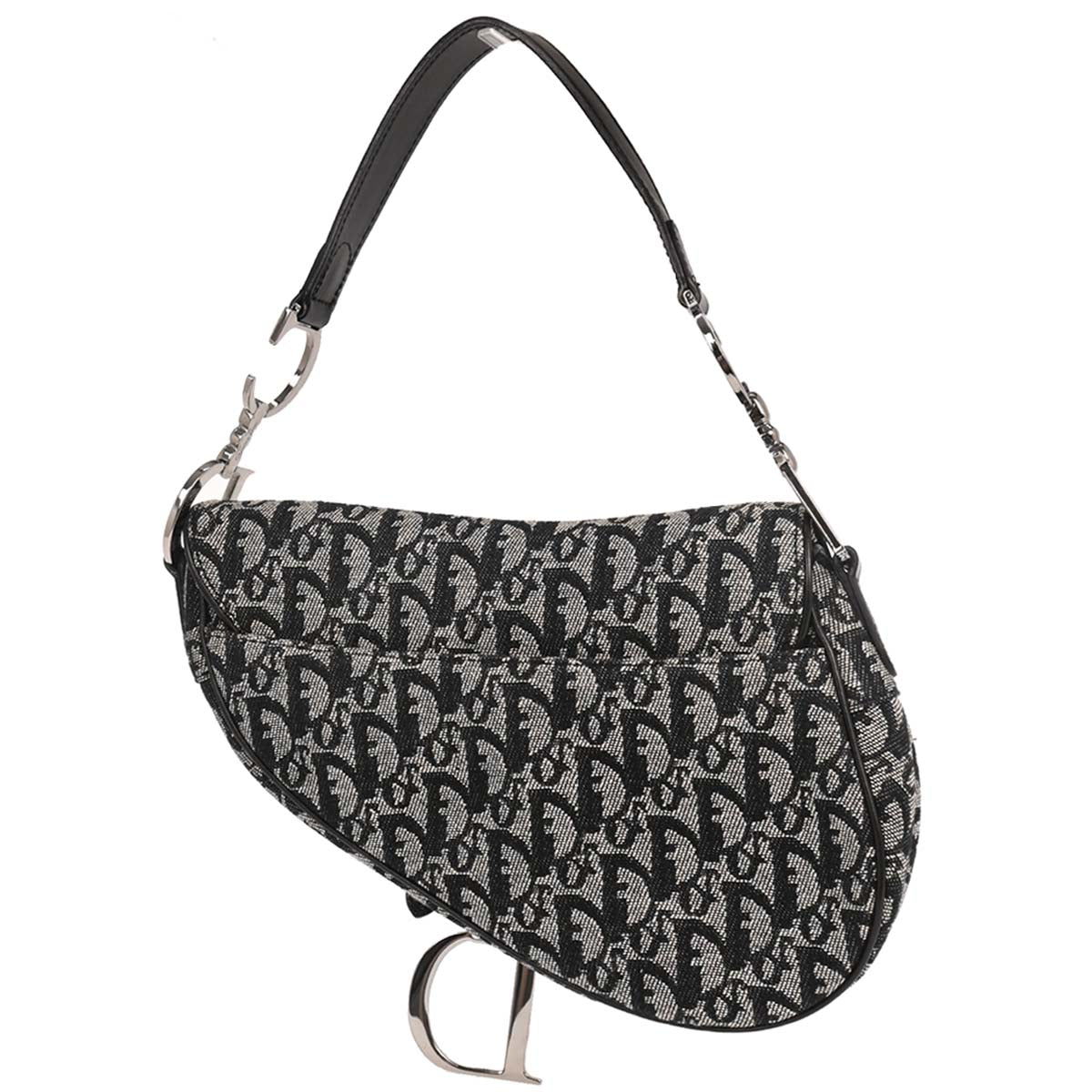 Christian Dior Black Trotter Saddle Handbag