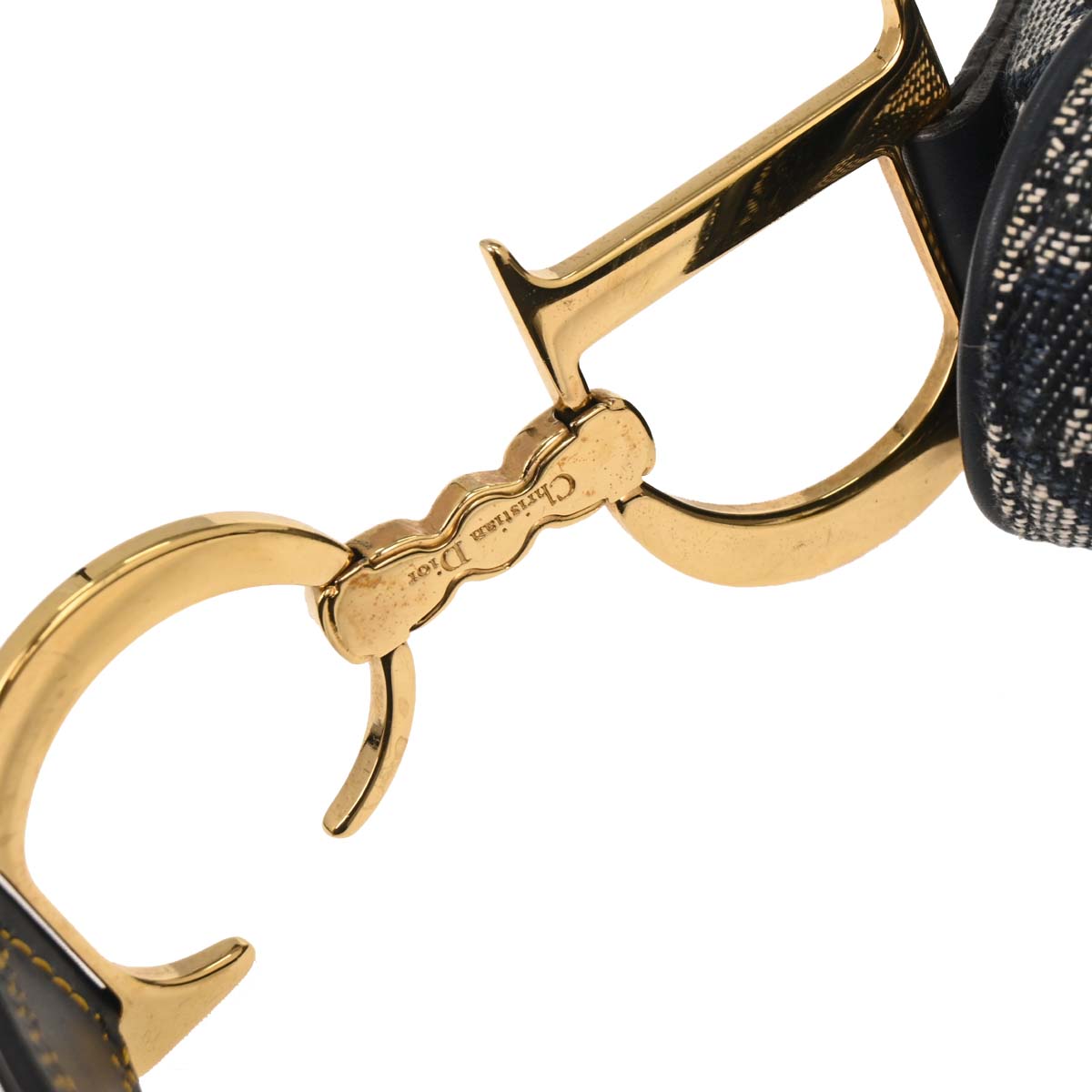 Christian Dior Navy Trotter Double Saddle Handbag