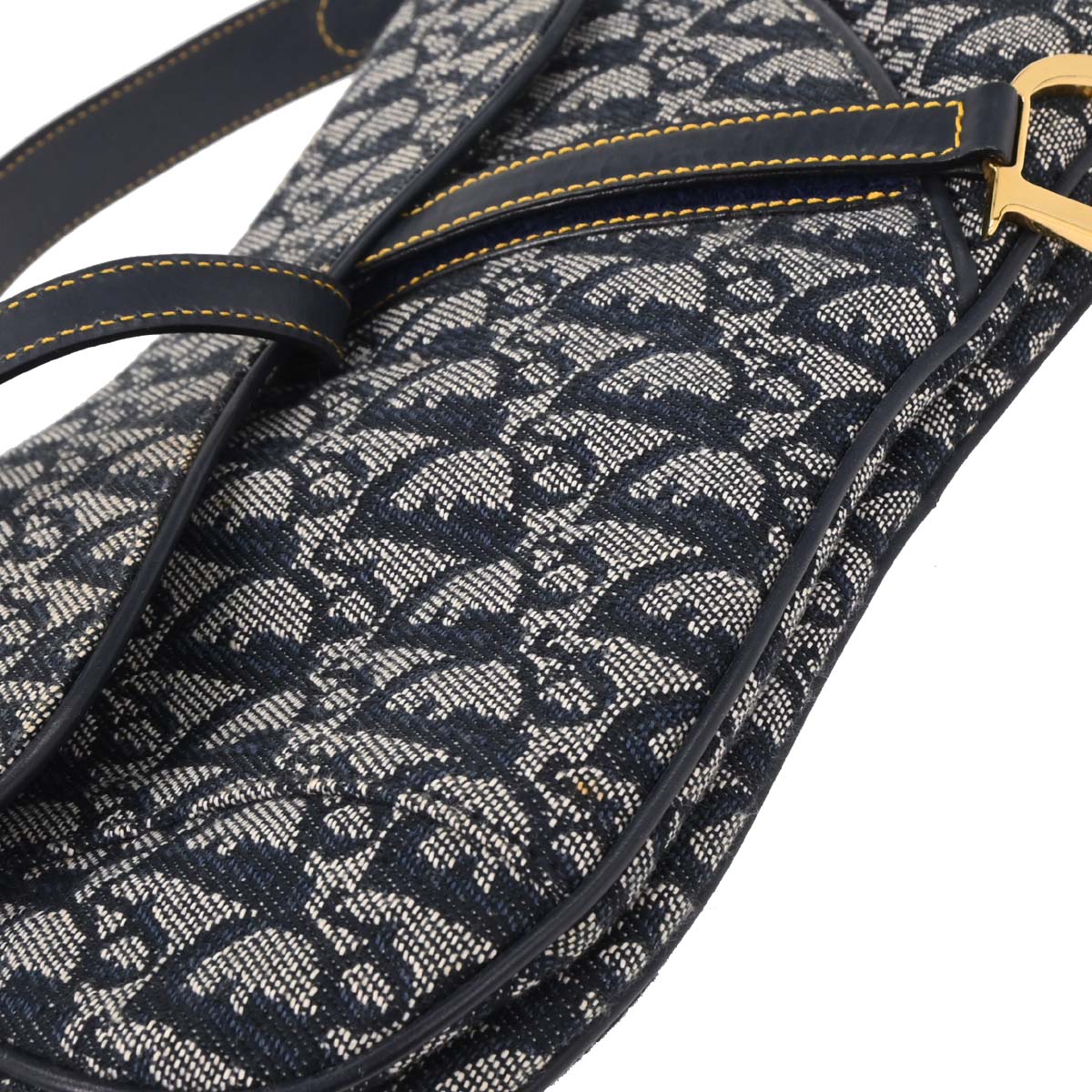Christian Dior Navy Trotter Double Saddle Handbag