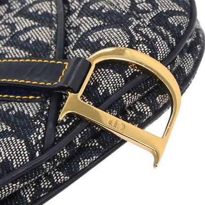 Christian Dior Navy Trotter Double Saddle Handbag