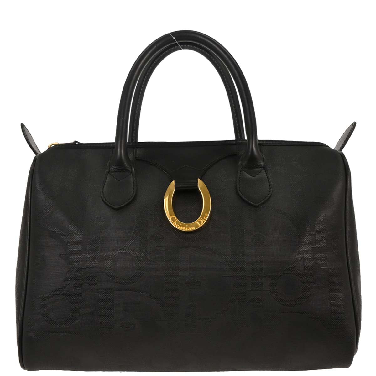 Christian Dior Black PVC Trotter Duffle Handbag