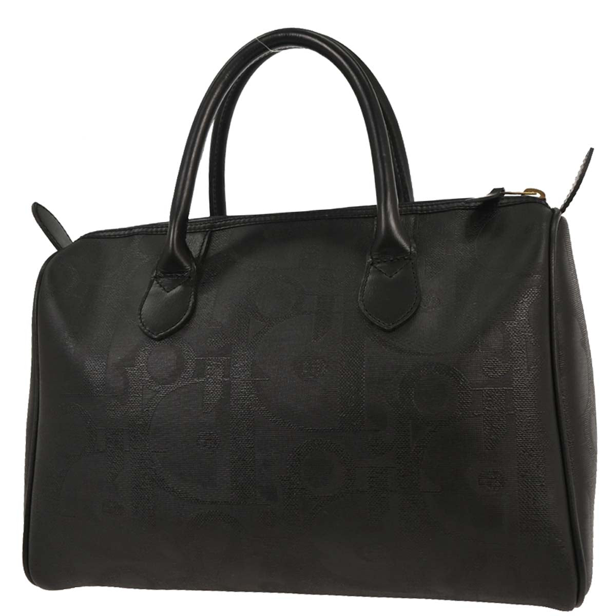 Christian Dior Black PVC Trotter Duffle Handbag