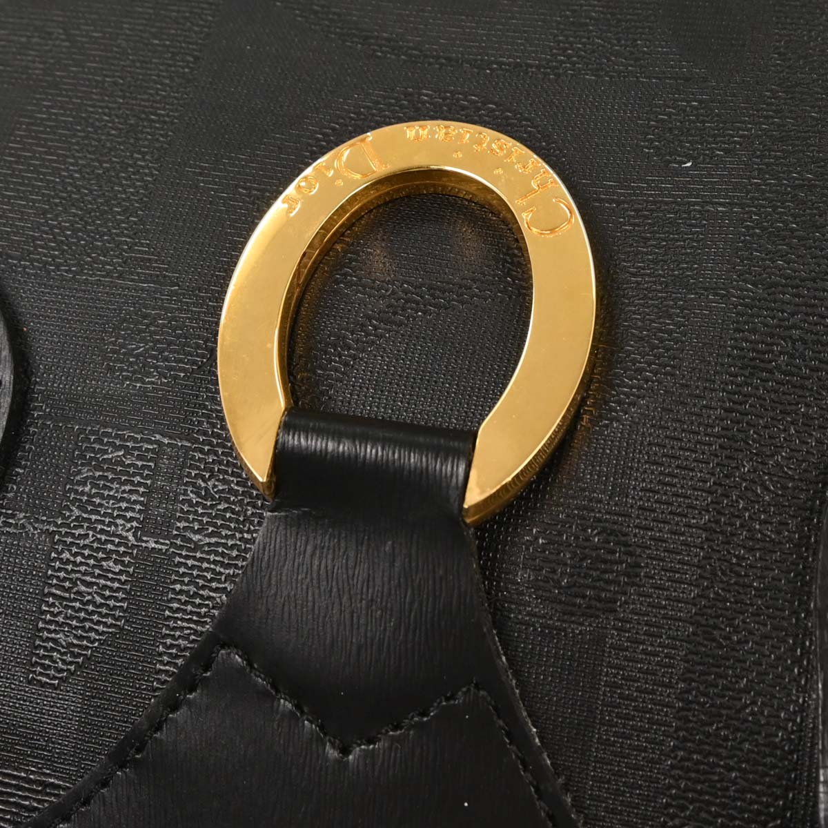 Christian Dior Black PVC Trotter Duffle Handbag