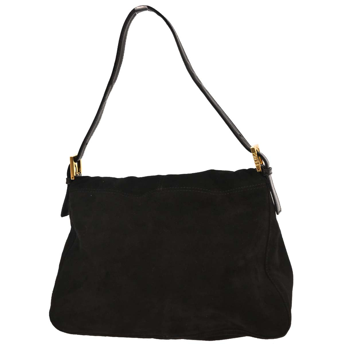 Fendi Black Suede Mamma Baguette Handbag