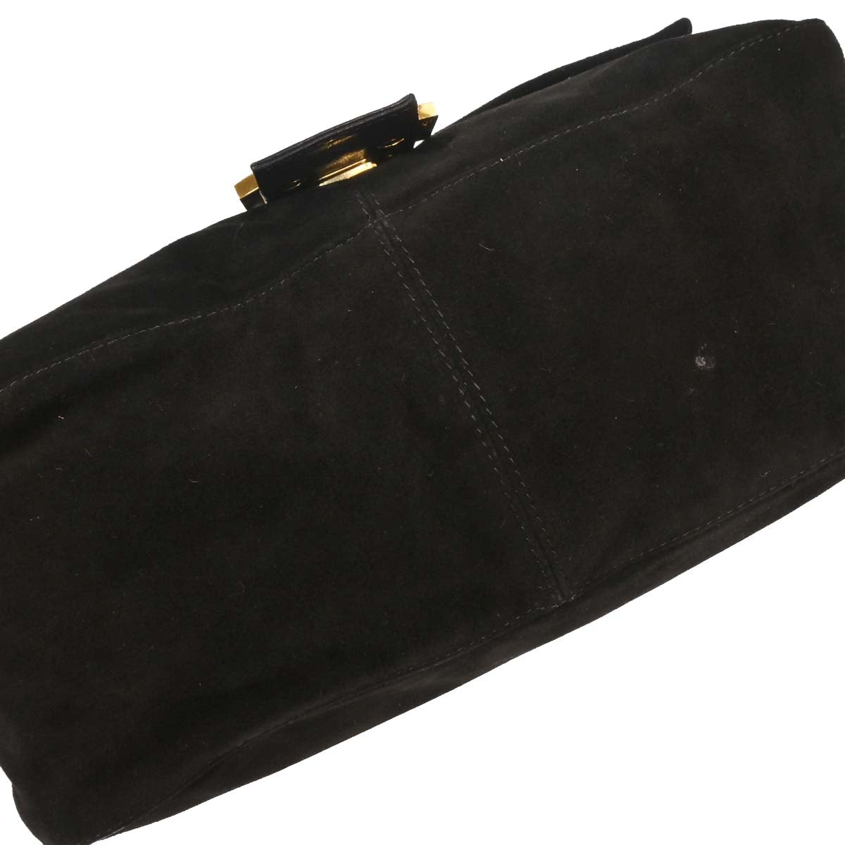 Fendi Black Suede Mamma Baguette Handbag