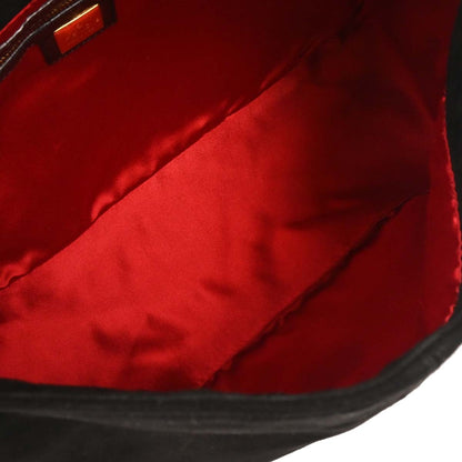 Fendi Black Suede Mamma Baguette Handbag