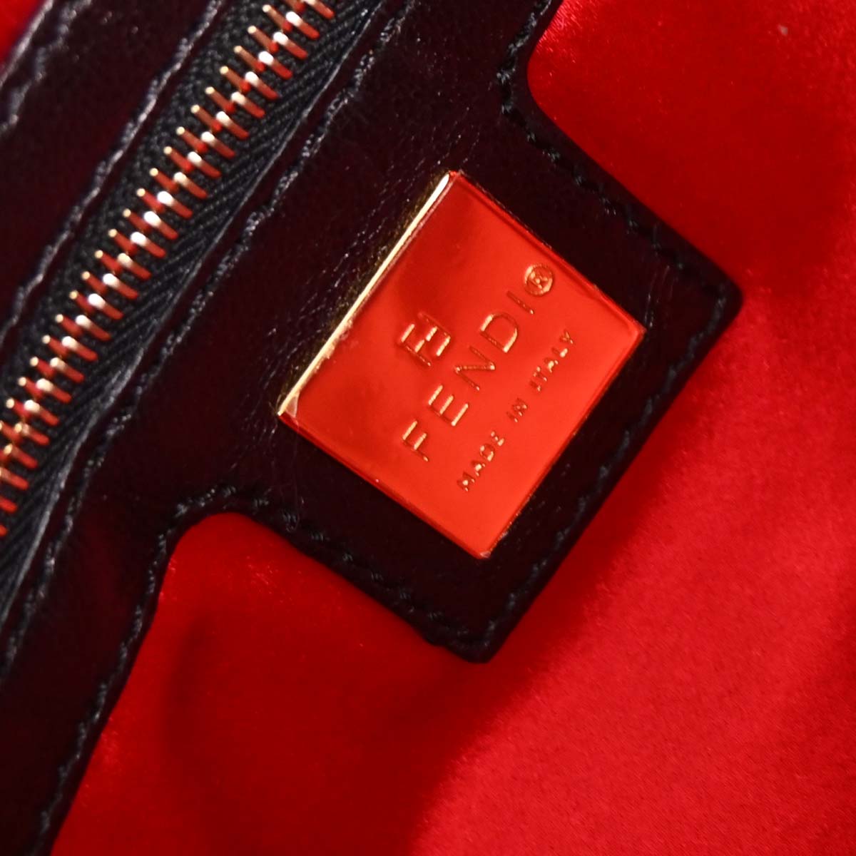 Fendi Black Suede Mamma Baguette Handbag