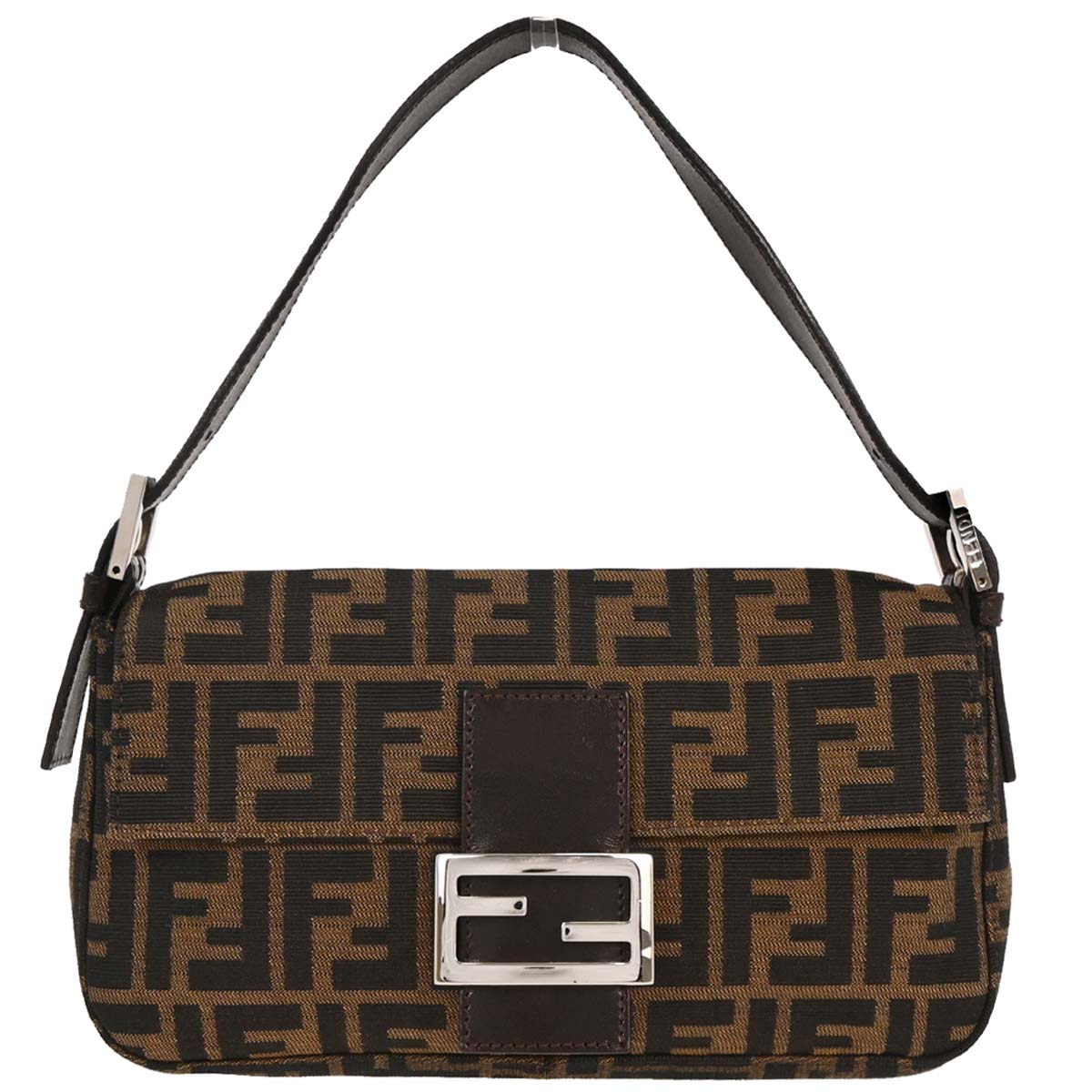 Fendi Brown Zucca Baguette Handbag