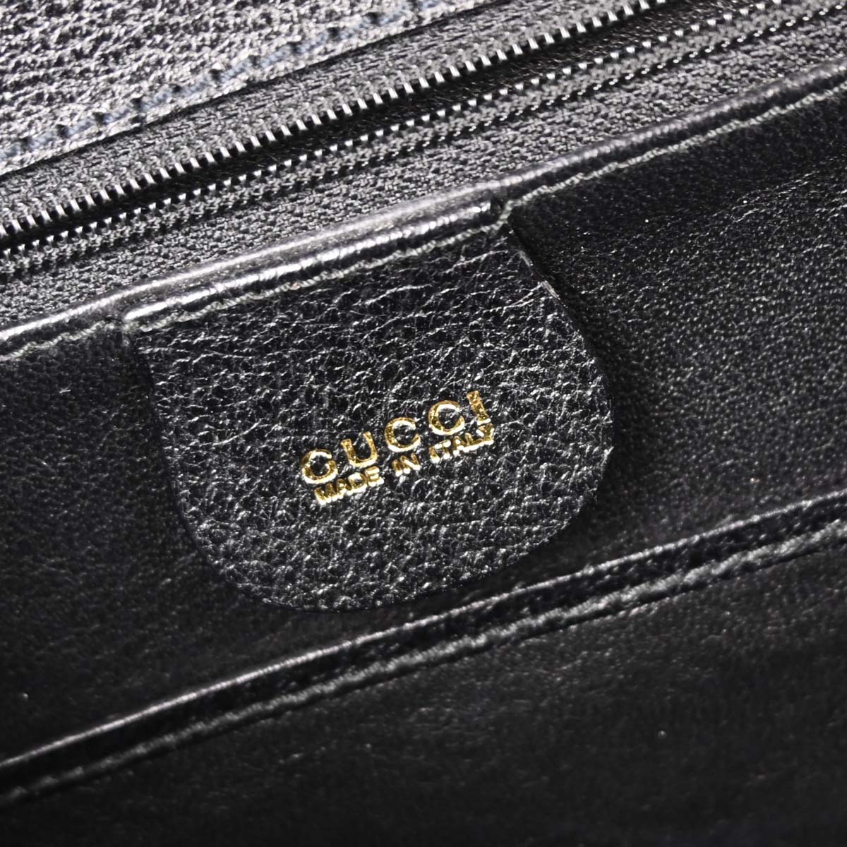 Gucci Black Pigskin Bamboo 2way Shoulder Handbag