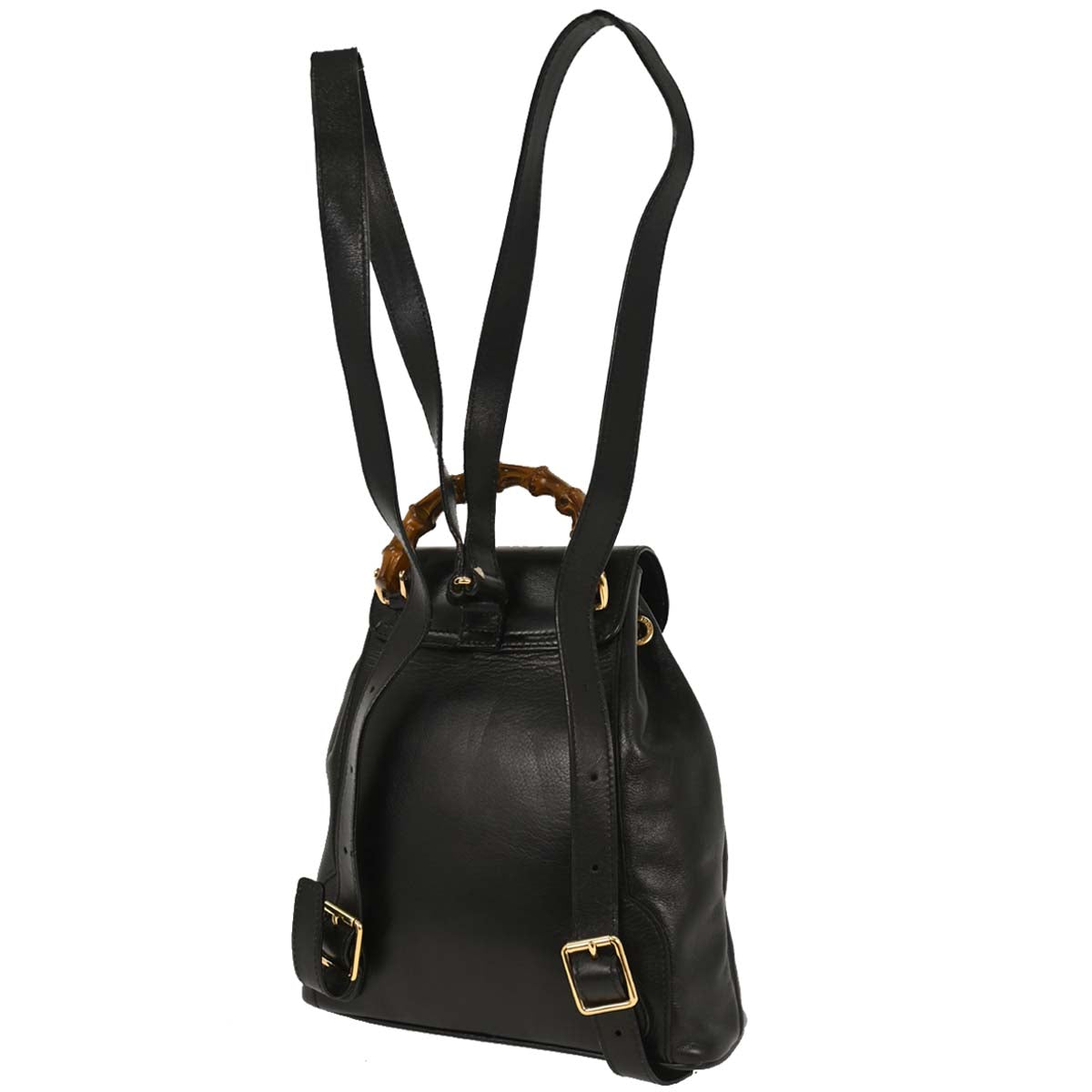 Gucci Black Bamboo Backpack